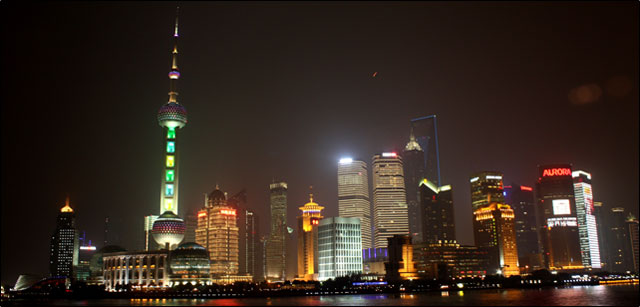 Image of Shanghai skyscrapers.