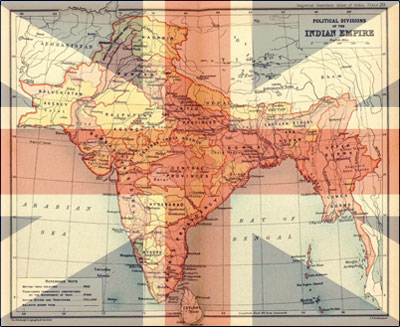 Map of colonial India.