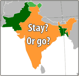 Map of India with text overlayed.