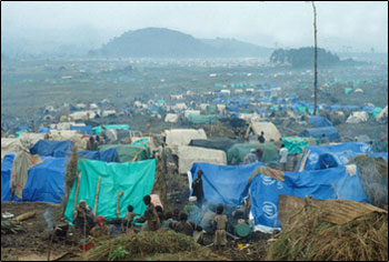 Image of refugees from Rwandan Genocide in eastern Congo.