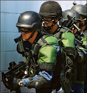 U.S. Customs and Border Protection officers training.