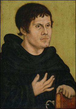 Painting of Martin Luther as an Augustine monk.