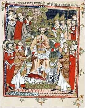 Illustration of Henry III's coronation.