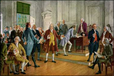 Painting of founding fathers