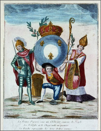 Cartoon of the three Estates of French society