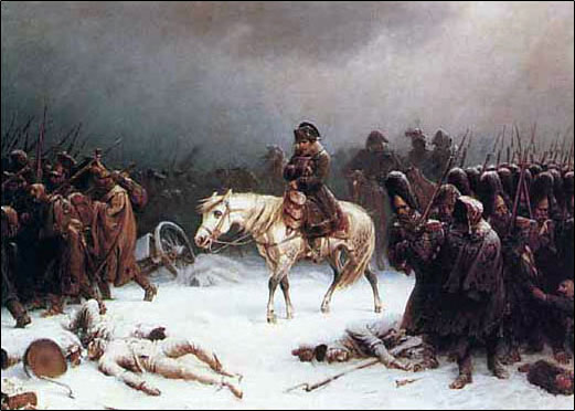 Painting of Napolean's retreat from Moscow