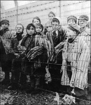 Image of children in concentration camp liberated by the Soviet army.